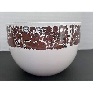 Vtg 1960s Finel Arabia by Kaj Franck Large Enamel Bowl MCM Medieval Troubadour D